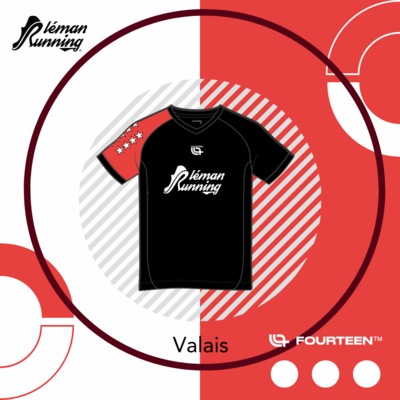 T-Shirt Léman Running Noir - Valais T-Shirt Léman Running Noir - Valais
