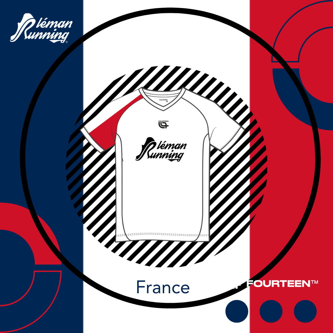 T-Shirt Léman Running Blanc - France