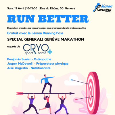 Run Better special Marathon de Genève - Samedi 13 Avril
