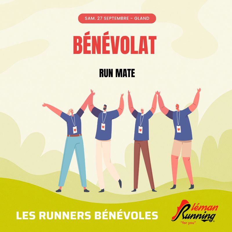 Mission bénévolat Run Mate - Gland   Samedi 27 Septembre