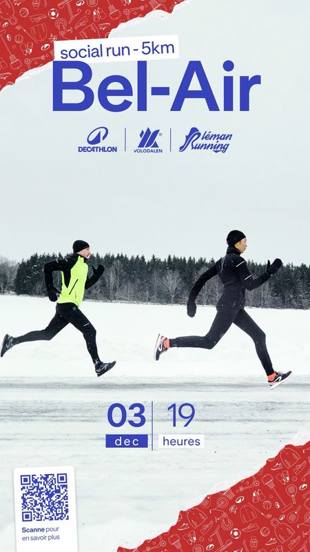 Social Run de Noël à Lausanne ! Décathlon x Volodalen x Léman Running