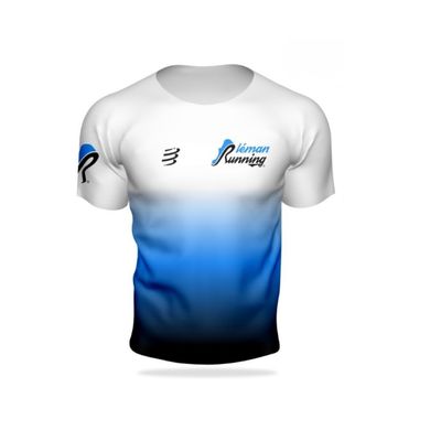 T-Shirt Léman Running White & Blue.