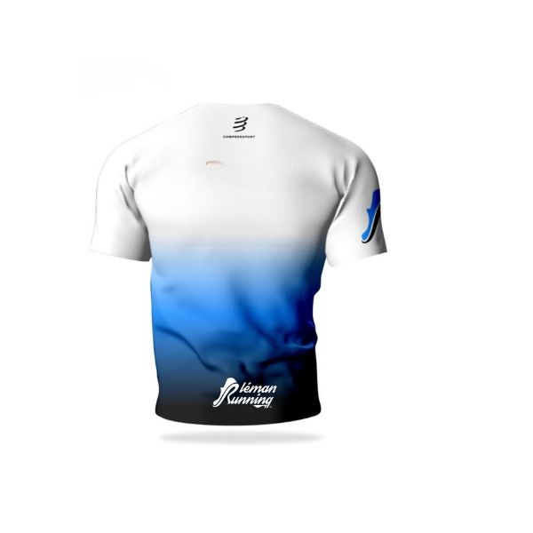 T-Shirt Léman Running White & Blue.