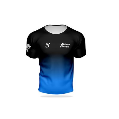 T-Shirt Léman Running Black & Blue.