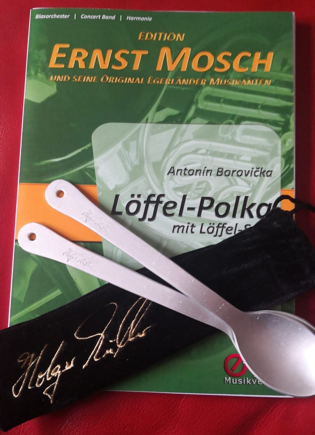 Löffel-Polka Komplettpaket (Original Holger Müller Löffel + Notensatz für großes Orchester)