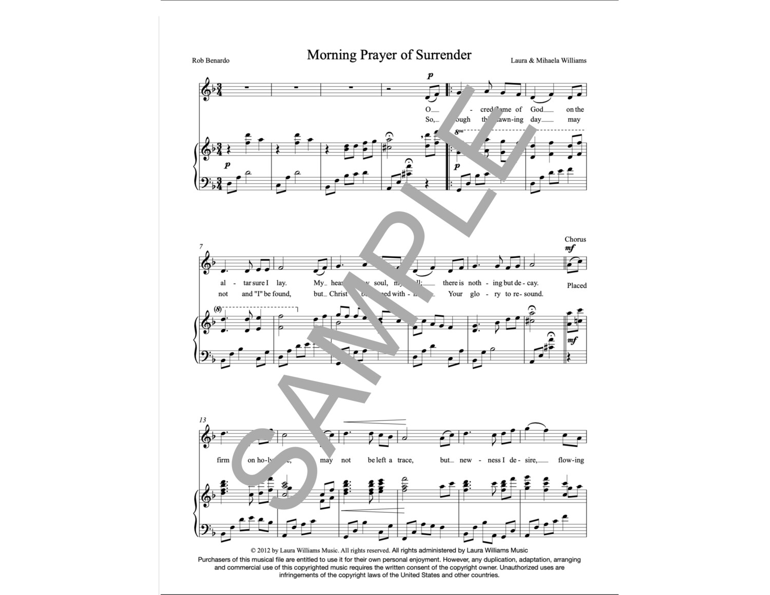 Prayer of Surrender (Sheet Music)