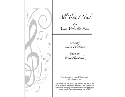 All That I Need (Sheet Music)