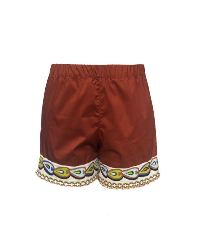 PUCCI - Pantaloncini in cotone con greca
