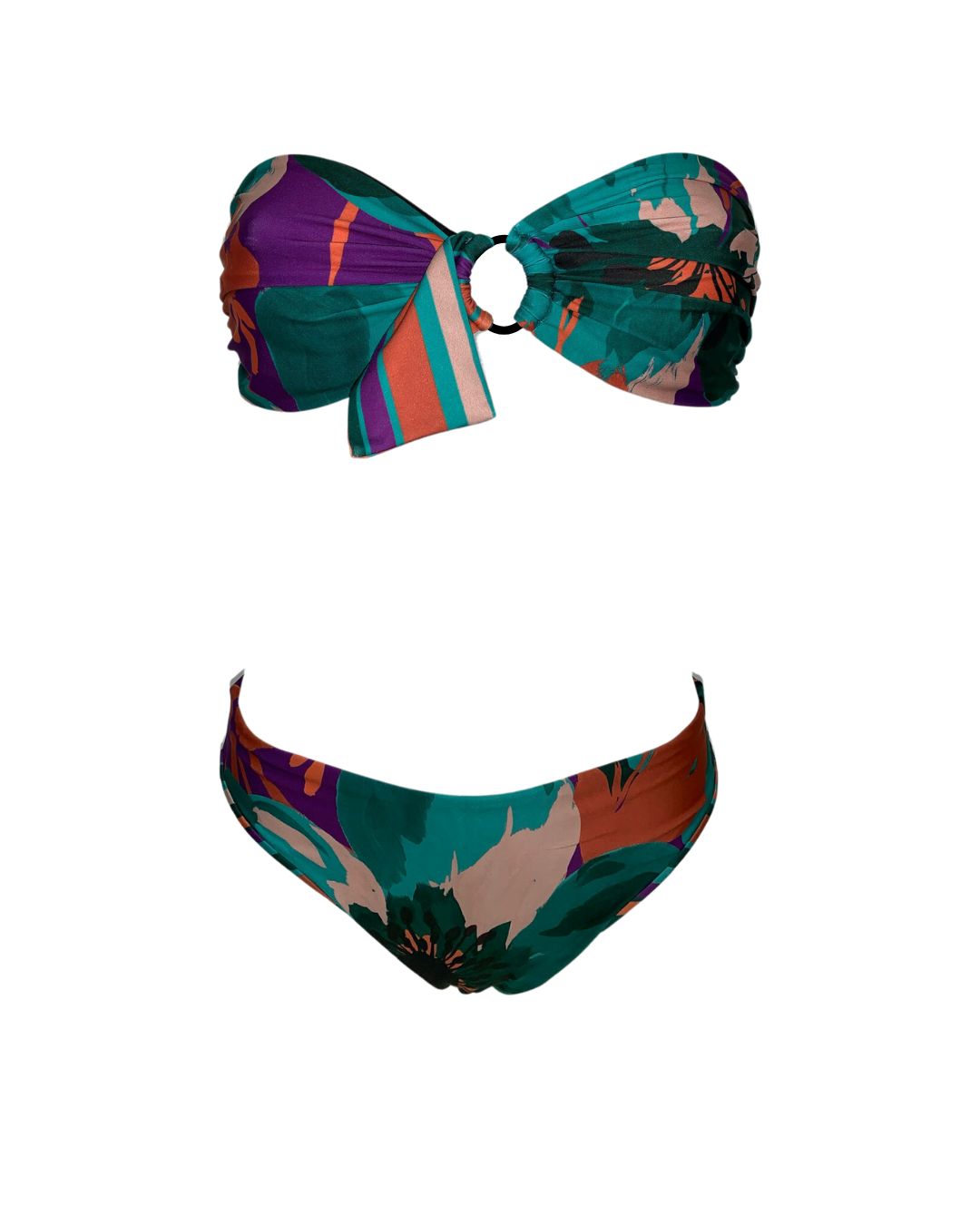THAITI - Fascia con ferretto e anello centrale color argento + Slip regular reversibile
