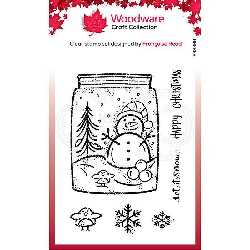 Woodware Clear Magic Stamp set - SNOW JAR by Francoise Read