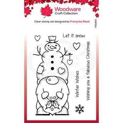 Woodware Clear Magic Stamp set - SNOW GNOME by Francoise Read