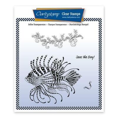 Clarity Stamps - Cherry Green - Under The Sea - LION FISH Clarity Stamps - Cherry Green - Under The Sea - LION FISH