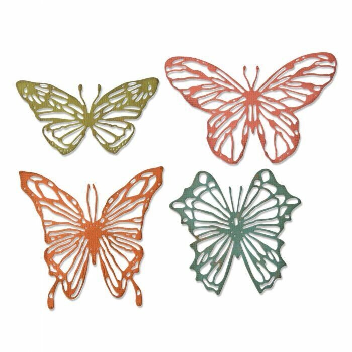 Sizzix Thinlits Die - 664409 SCRIBBLY BUTTERFLIES by Tim Holtz 4 Dies