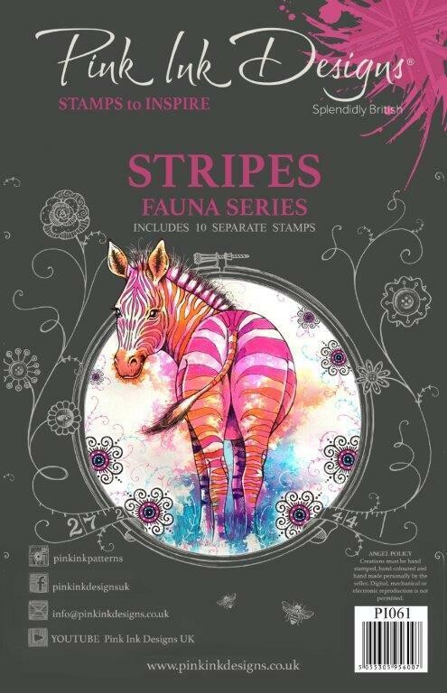 Pink Ink Designs A5 Stamp - STRIPES