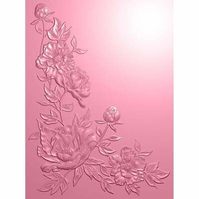 Sara's Signature Collection Garden of Love 3D Embossing Folder - PEONY CORNER