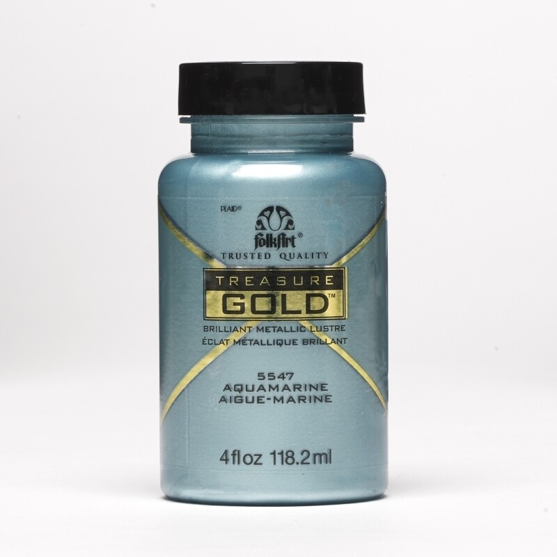 Folk Art/PLAID - Treasure Gold Paints 4oz - AQUAMARINE