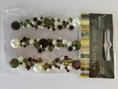 Crystal Stickers - Brown &amp; Green