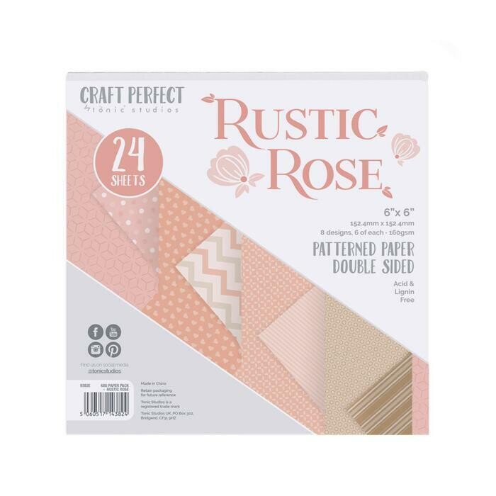 Craft Perfect 6&quot; x 6&quot; Pads - Patterned Paper - RUSTIC ROSE