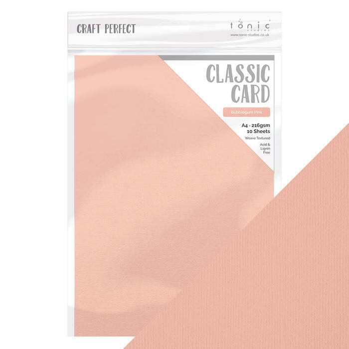 Craft PerfectClassic Weave Card - BUBBLEGUM PINK