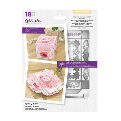 Crafter&#39;s Companion Gemini Range - Dimensional Dies- EXPLODING BOX MAIN CONCEPT &amp; LID