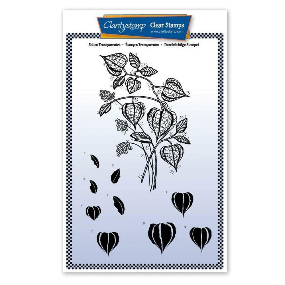 Clarity Stamps -  CHINESE LANTERNS FLORAL DISPLAY