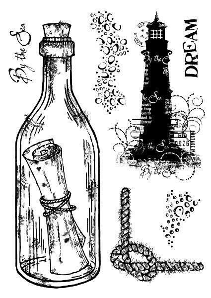Woodware Stamp - MESSAGE IN THE BOTTLE **Pre-Order**