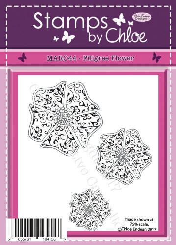 Stamps by Chloe NEW! MAR044 FILIGREE FLOWER Stamp