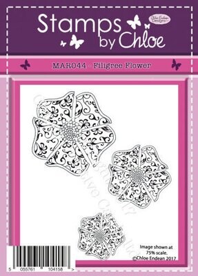 Stamps by Chloe NEW! MAR044 FILIGREE FLOWER Stamp
