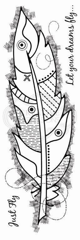 Woodware Stamp - LARGE FEATHER
