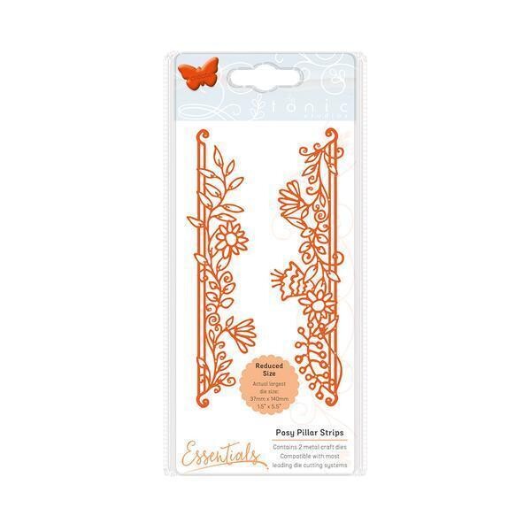 Tonic Fanciful Florals Dies - POSY PILLAR STRIPS