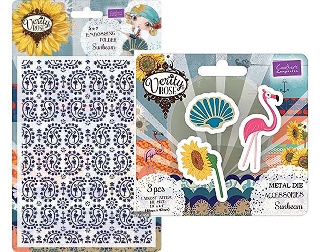 Verity Rose Die &amp; Emossing Folder set - SUNBEAM  **More than 70% Off**