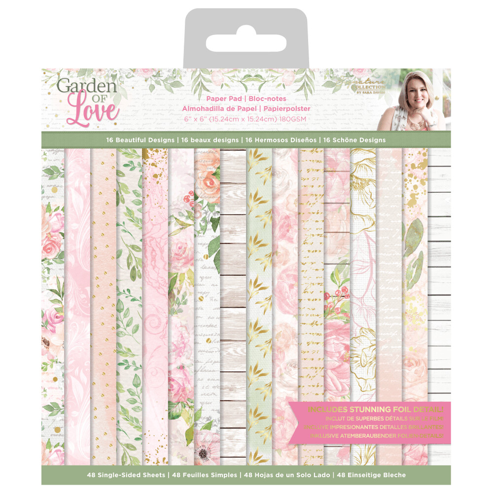 Sara&#39;s Signature Collection Garden of Love 6&quot;x6&quot; PAPER PAD