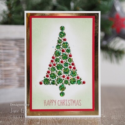 Woodware Clear Magic Stamp set - Bubble SPRUCE by Jane Gill