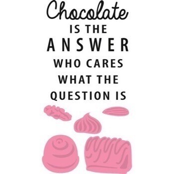 Marianne Designs Collectables die &amp; stamp - CHOCOLATE IS THE ANSWER COL1366