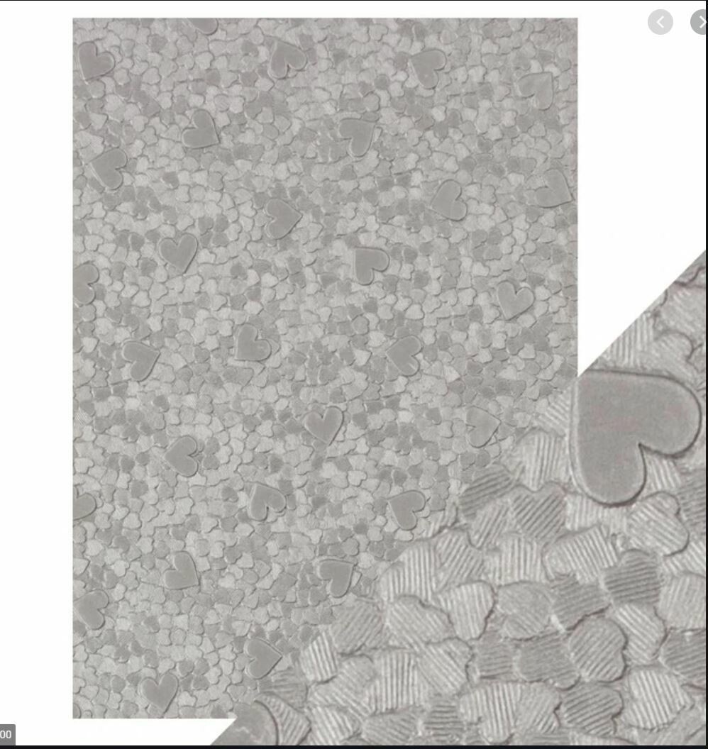 Craft Perfect Hand Crafted Cotton Paper - CASCADING HEARTS