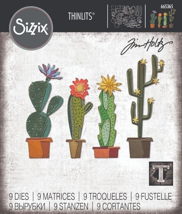 Sizzix Thinlits Die - 665365 FUNKY CACTUS by Tim Holtz 9 dies