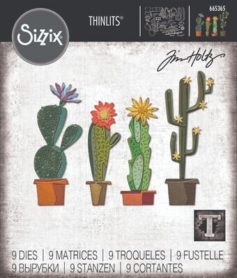 Sizzix Thinlits Die - 665365 FUNKY CACTUS by Tim Holtz 9 dies