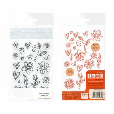 Tonic Acrylic Stamp Set - SILLY SCRIBBLES
