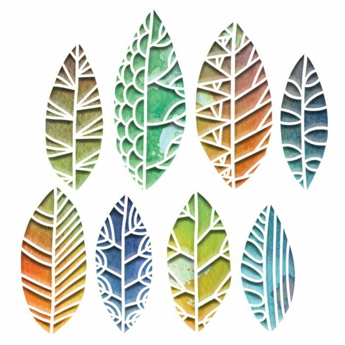 Sizzix Thinlits Die - 664431 CUT OUT LEAVES 8 Dies