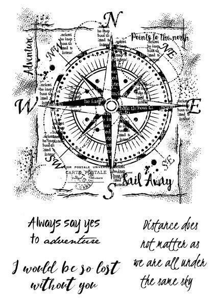 Woodware Stamp - COMPASS