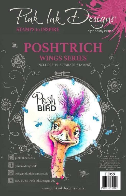 Pink Ink Designs A5 Stamp - POSTRICH
