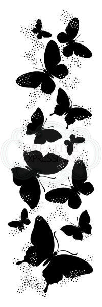 Woodware Stamp - BUTTERFLY CASCADE