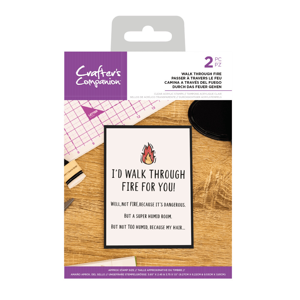 Crafter&#39;s Companion Stamps - WALK THROUGH FIRE