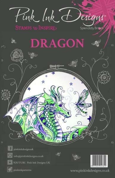 Pink Ink Designs A5 Stamp - DRAGON