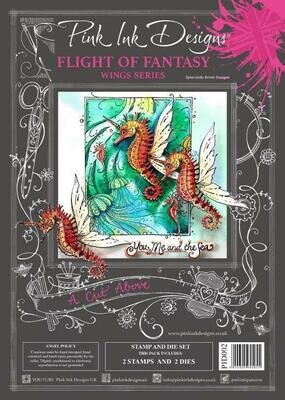 Pink Ink Designs A Cut Above Stamp &amp; Die set - FLIGHT OF FANTASY