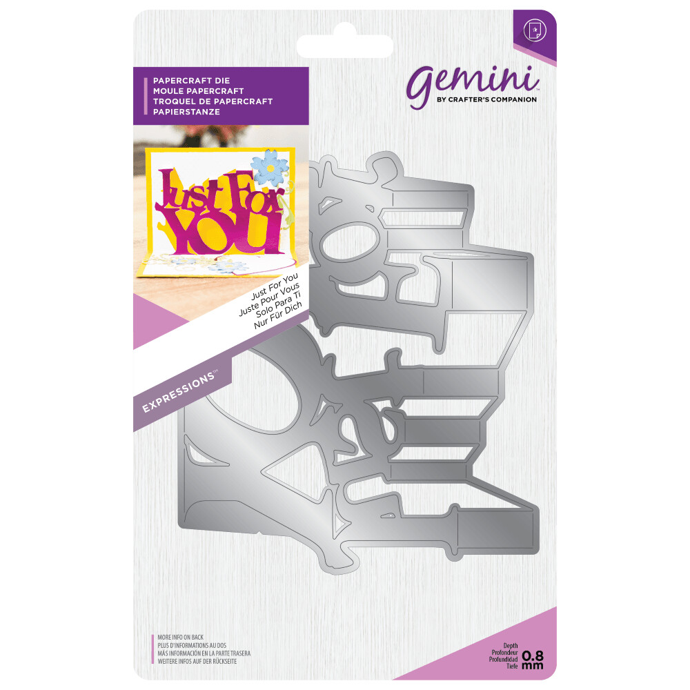 Crafter&#39;s Companion Gemini Range - Expressions Pop Out- JUST FOR YOU