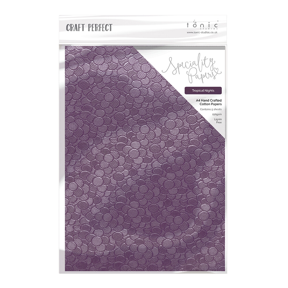 Craft Perfect Luxury Card- TROPICAL NIGHTS (Hand crafted Cotton)