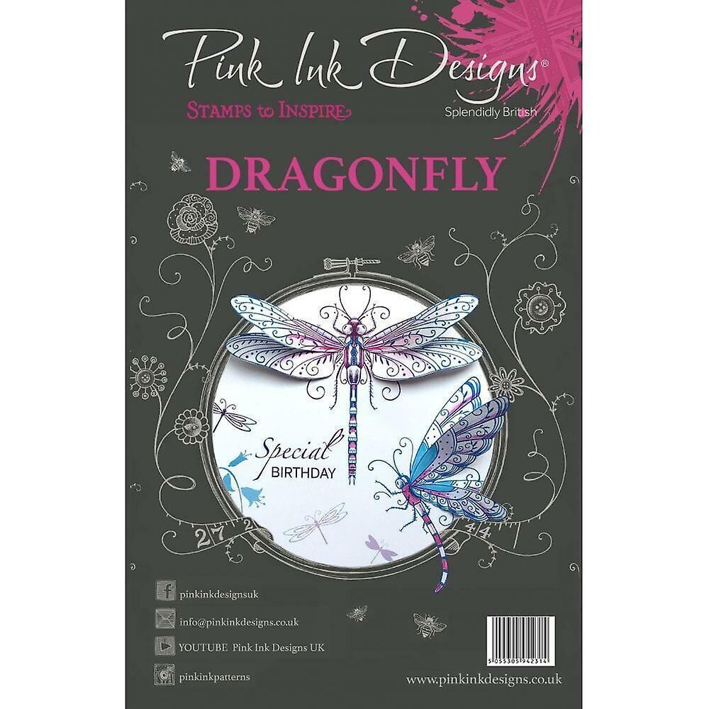 Pink Ink Designs A5 Stamp - DRAGONFLY
