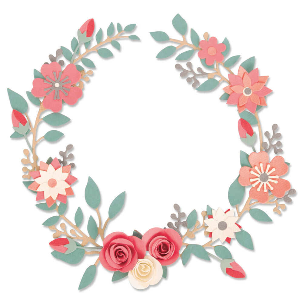 Sizzix Thinlits Die - 663862 WEDDING WREATH 6 dies