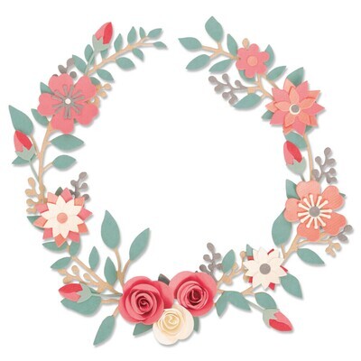 Sizzix Thinlits Die - 663862 WEDDING WREATH 6 dies
